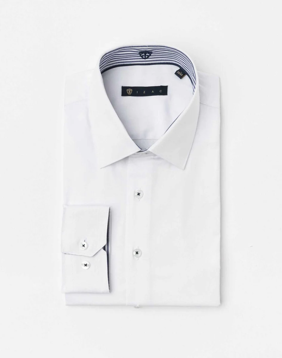 Chemise fantaisie coton blanc