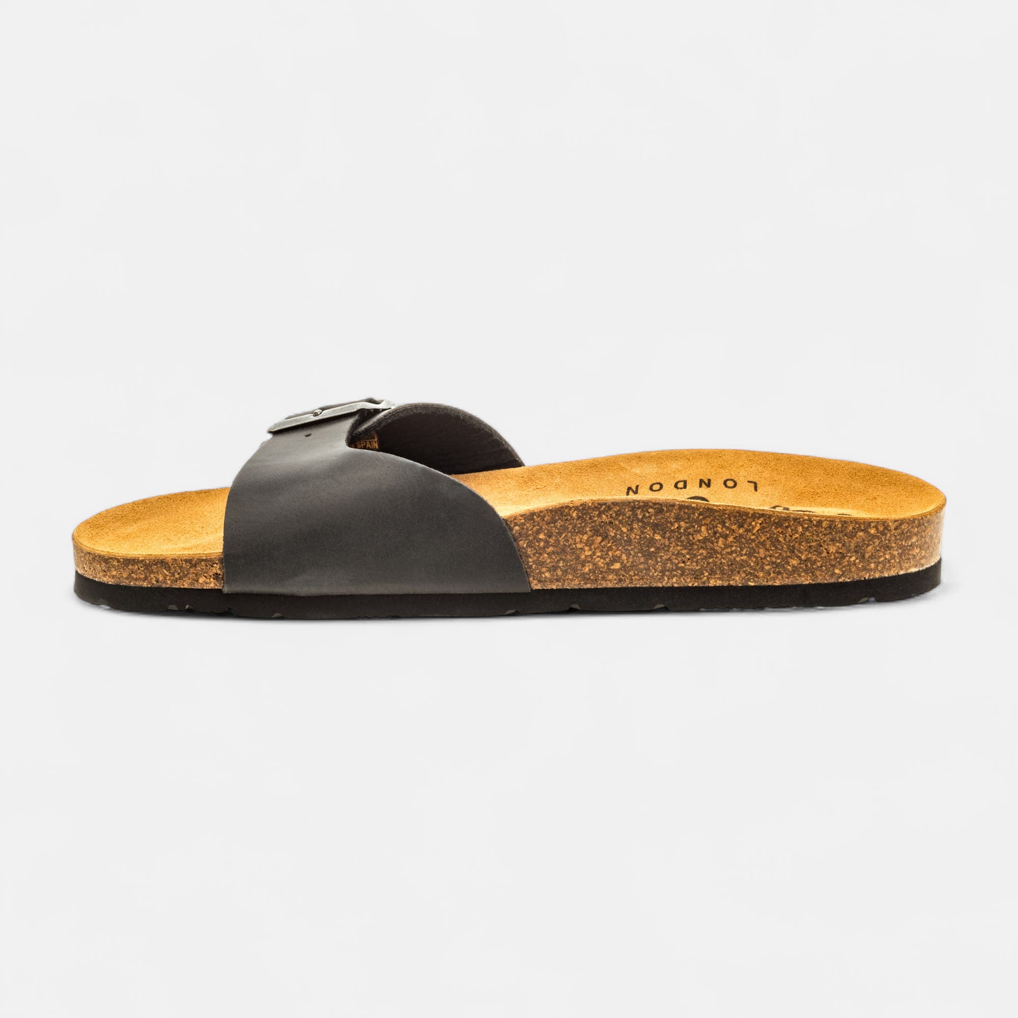Mules semelle liège Homme noir