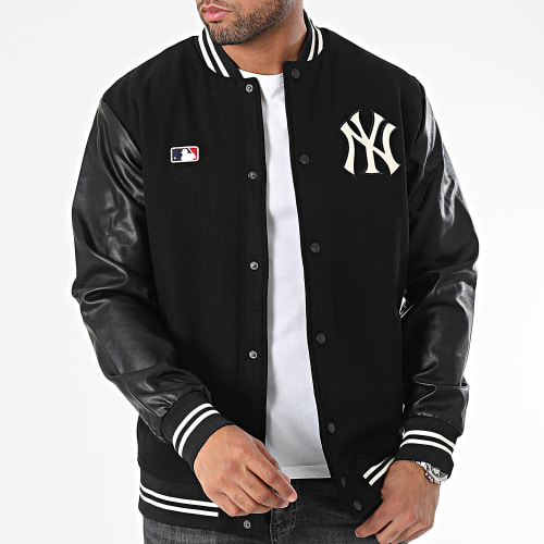 Veste Teddy New York Yankees Noir Beige