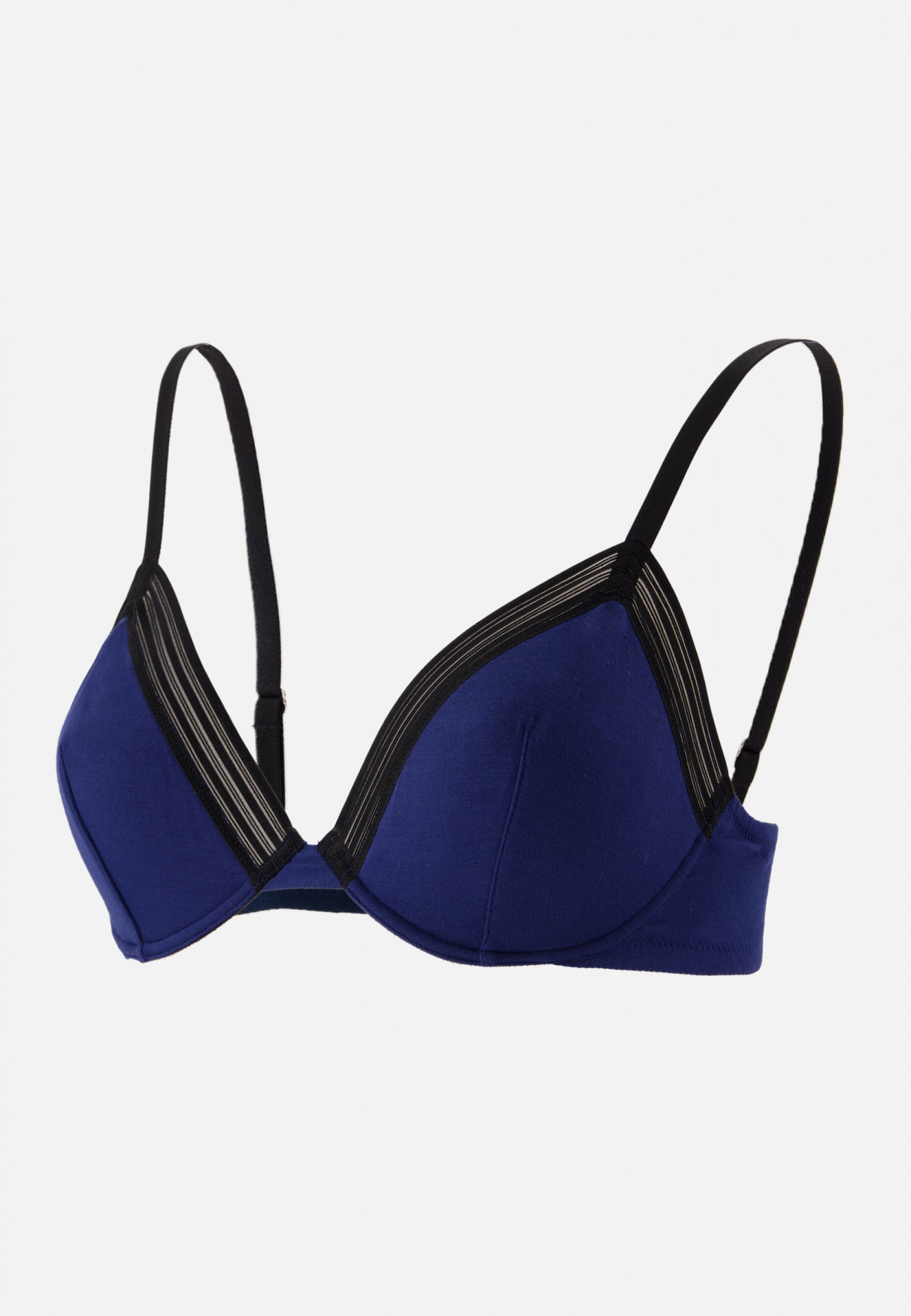 Soutien-gorge triangle armaturé en modal-La Mélusine Indigo Noir