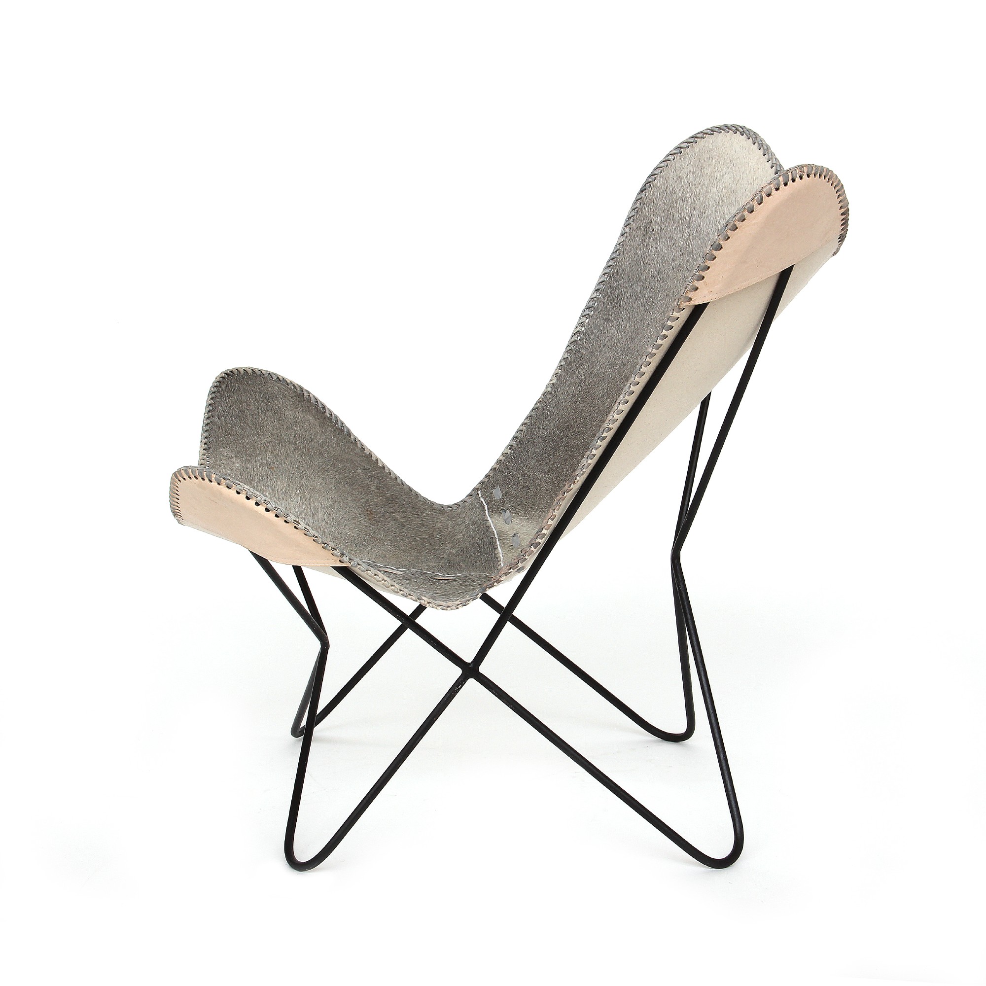 Lounger 'Gary', grau, schwarz, T 70 cm, B 76 cm, H 92 cm von fischer's lagerhaus