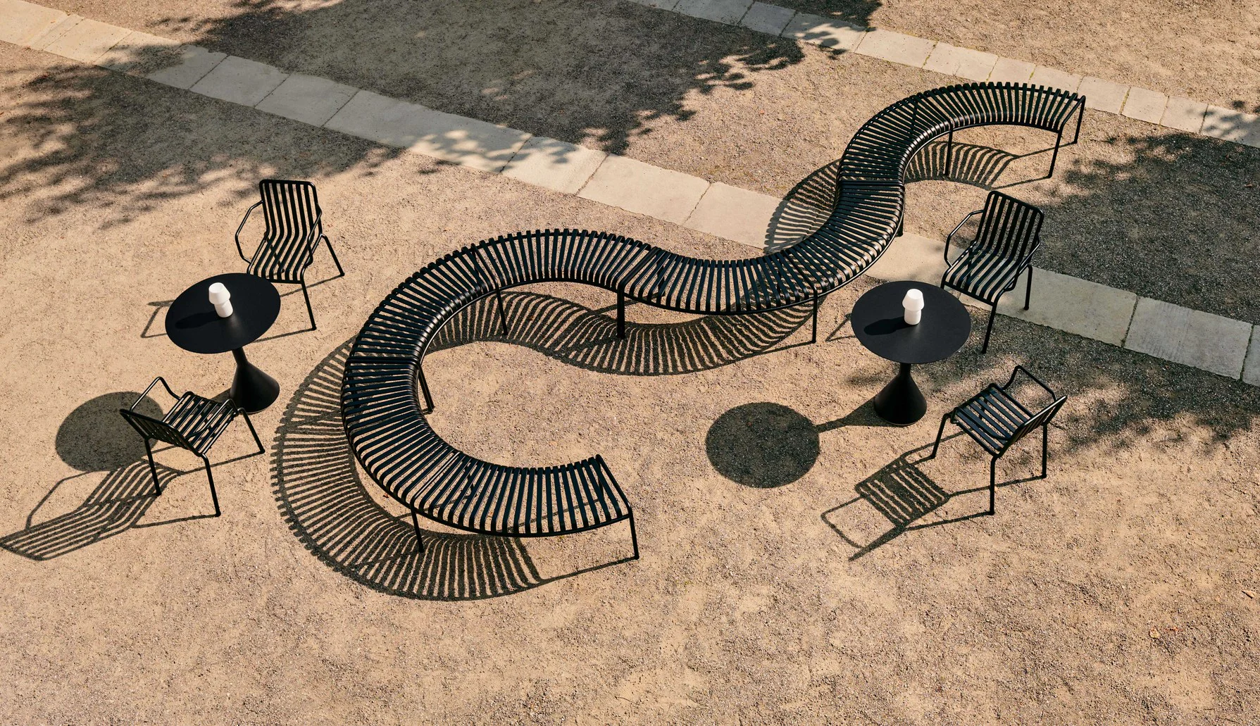 HAY  Palissade Park havebænk - Anthracite