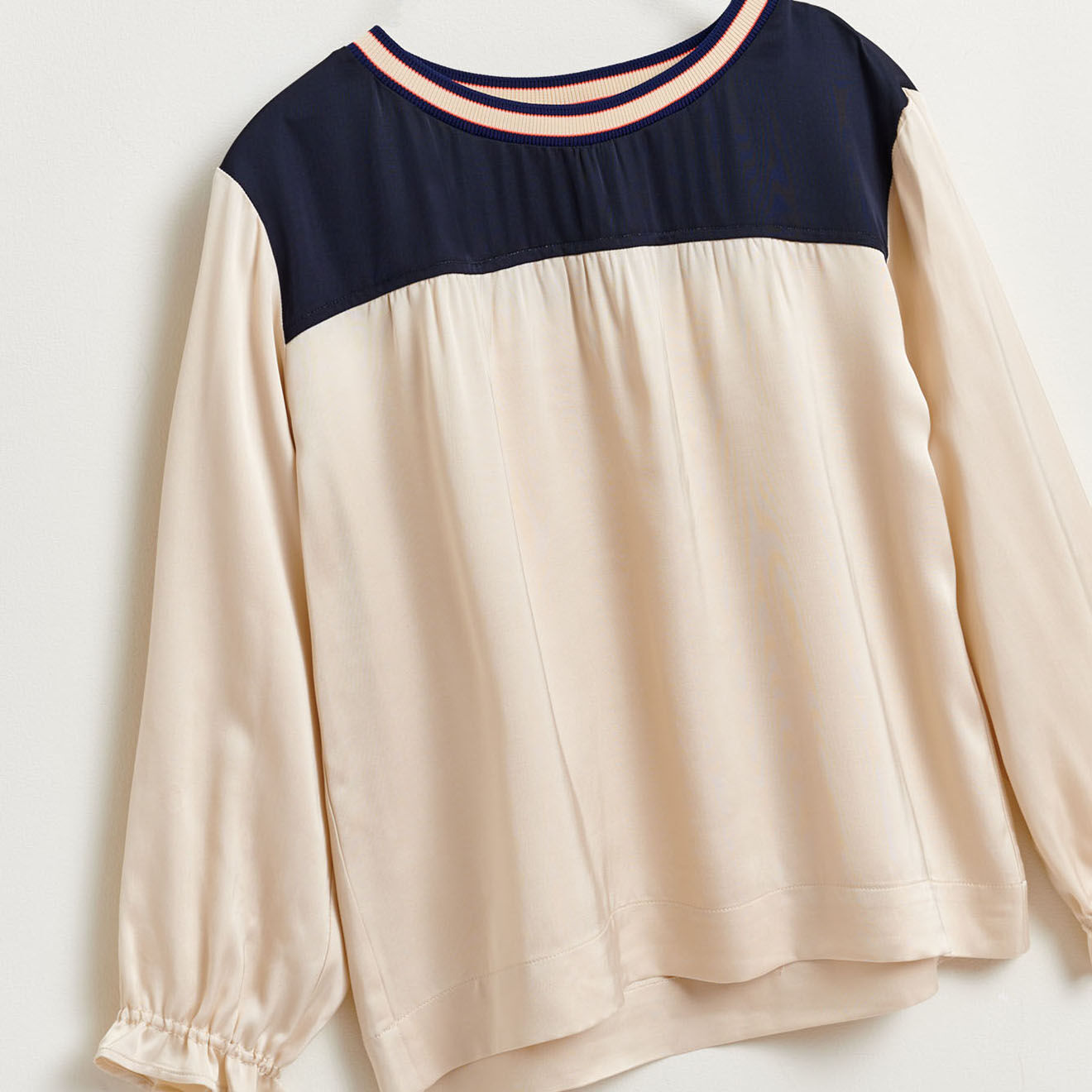Bellerose Blouse Astrid ample et fluide beige