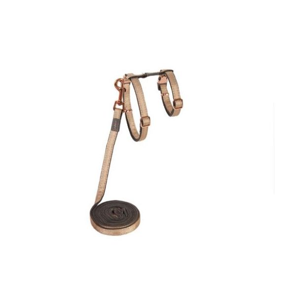 Rogz Peitoral   Trela Urbancat Control Dourado S