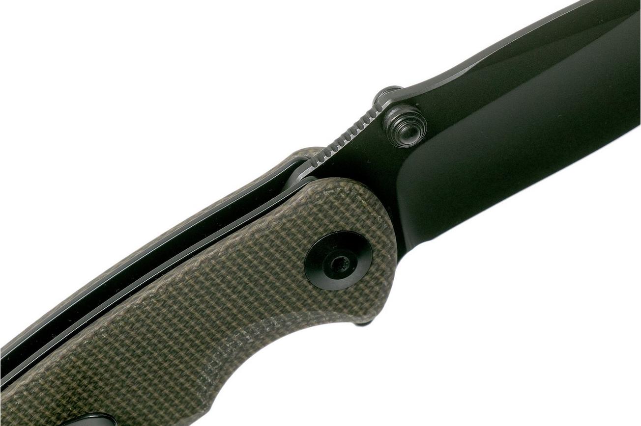 Civivi Pintail C2020C Black, Dark Green Micarta zakmes