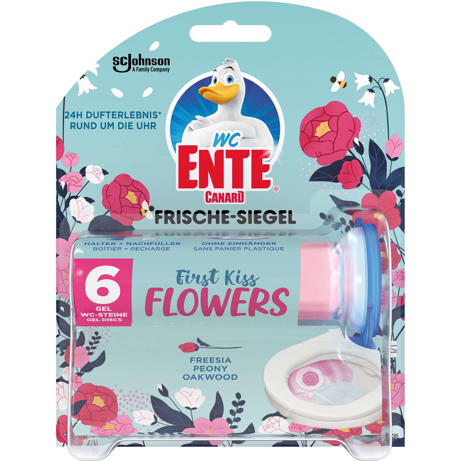 WC Ente Frische-Siegel Holder First Kiss Flowers 36 ml