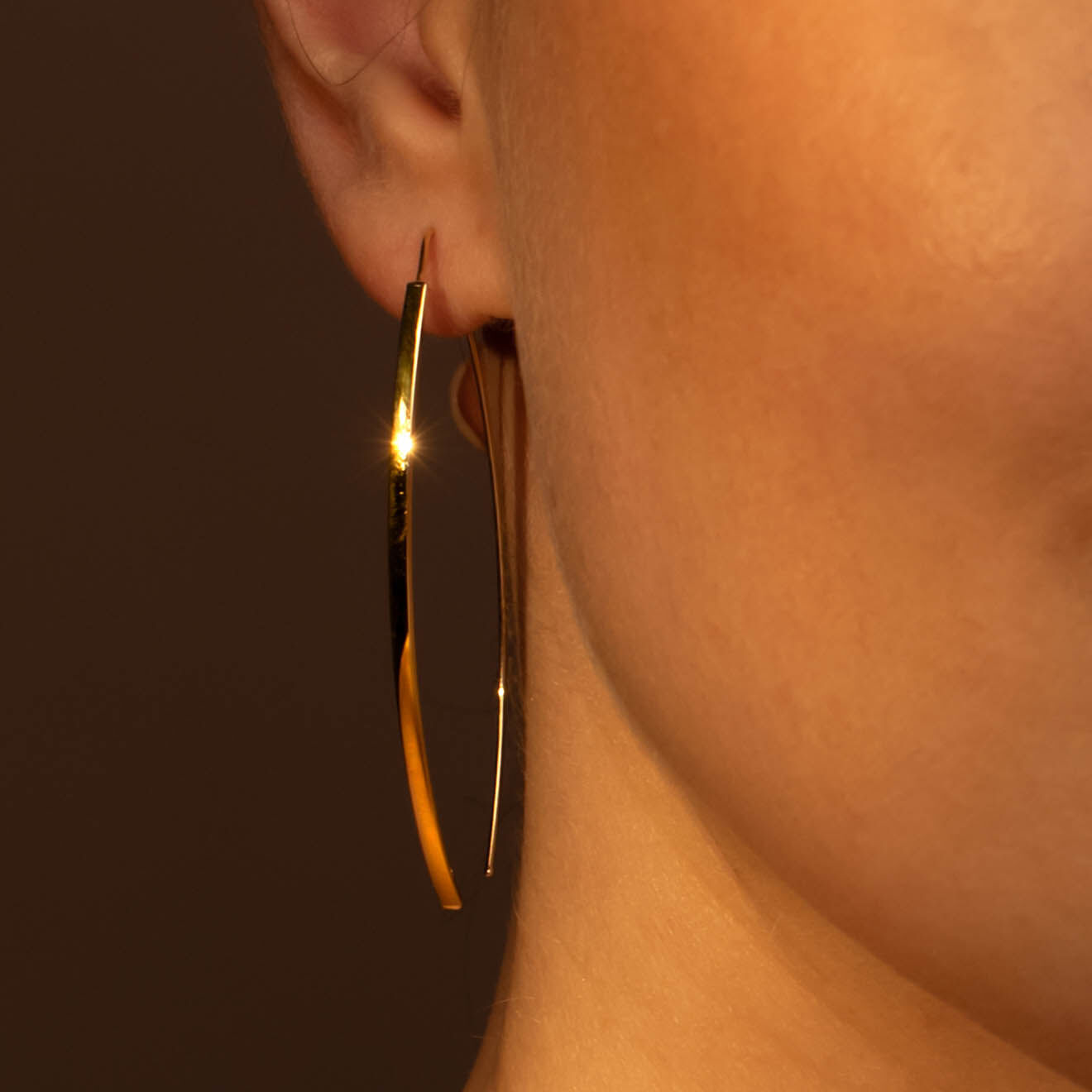Instant d'Or Boucles d'oreilles Créoles Edna or jaune