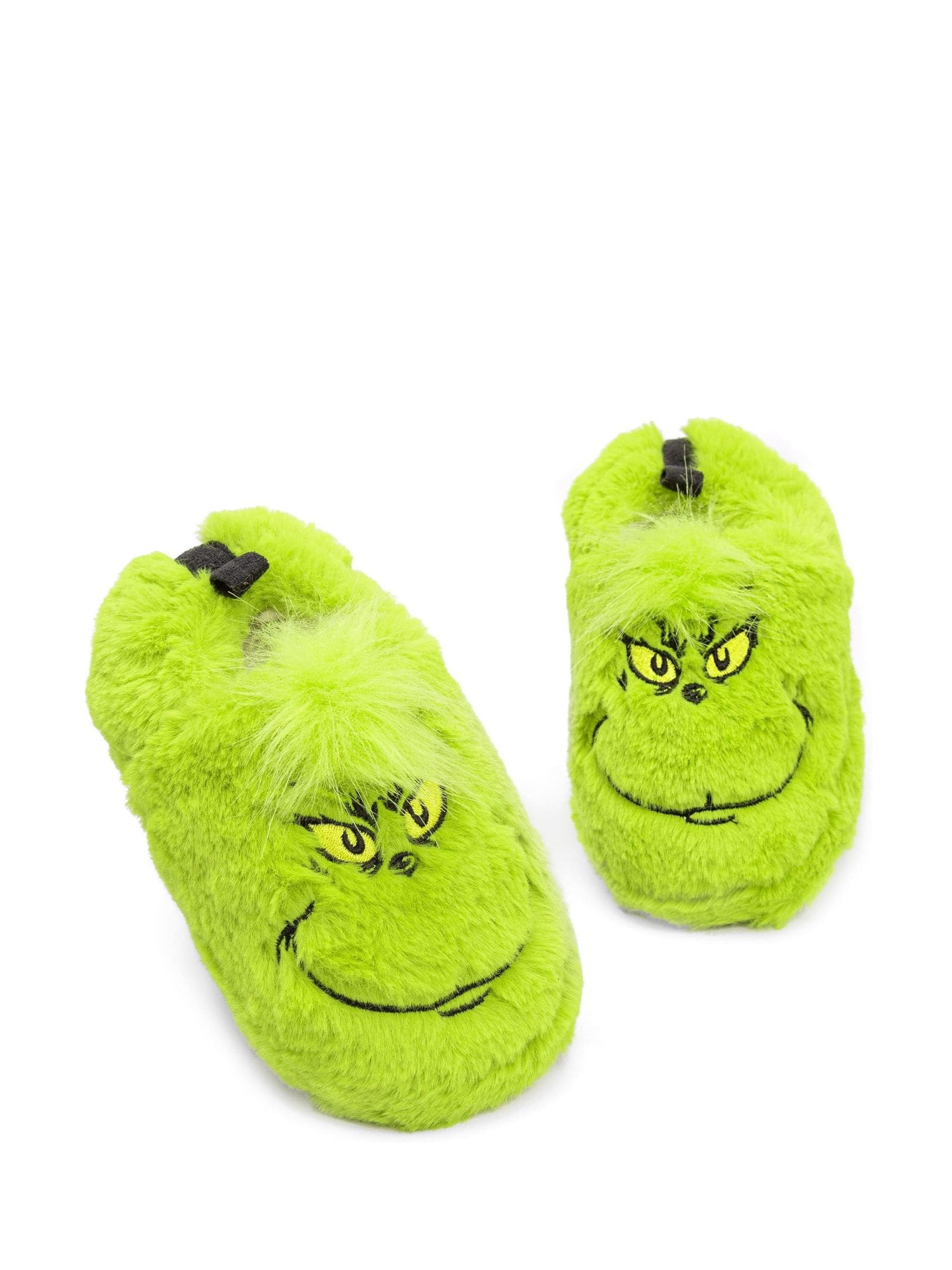Groen Grinch - Vanilla Underground zachte kerstpantoffels voor kinderen