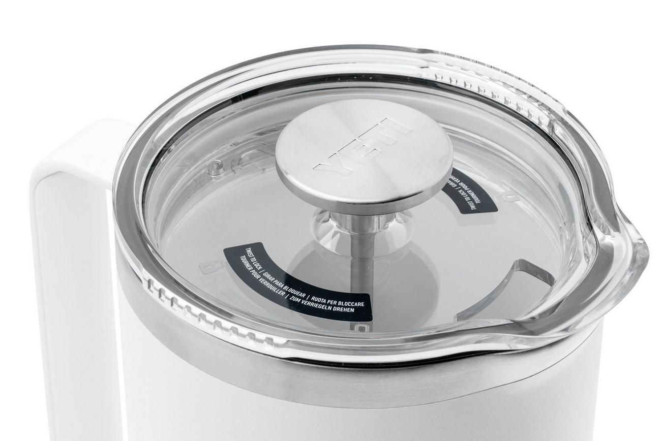 Yeti Rambler French Press 64oz Twist-To-Lock Lid, White, thermos french press, 1.9L