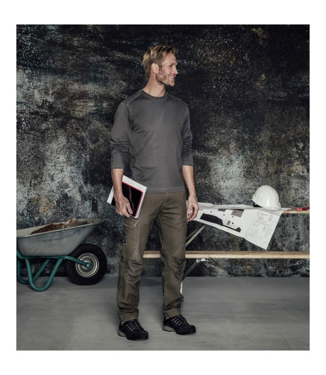 Tee-shirt de travail à manches longues Pro Würth MODYF gris