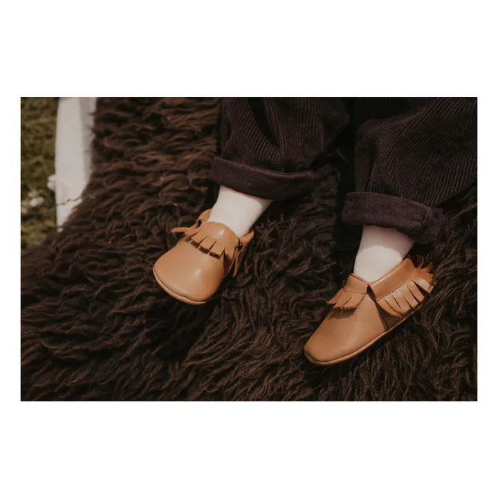 The Simple Folk Chaussons de Bébé Franges | Camel