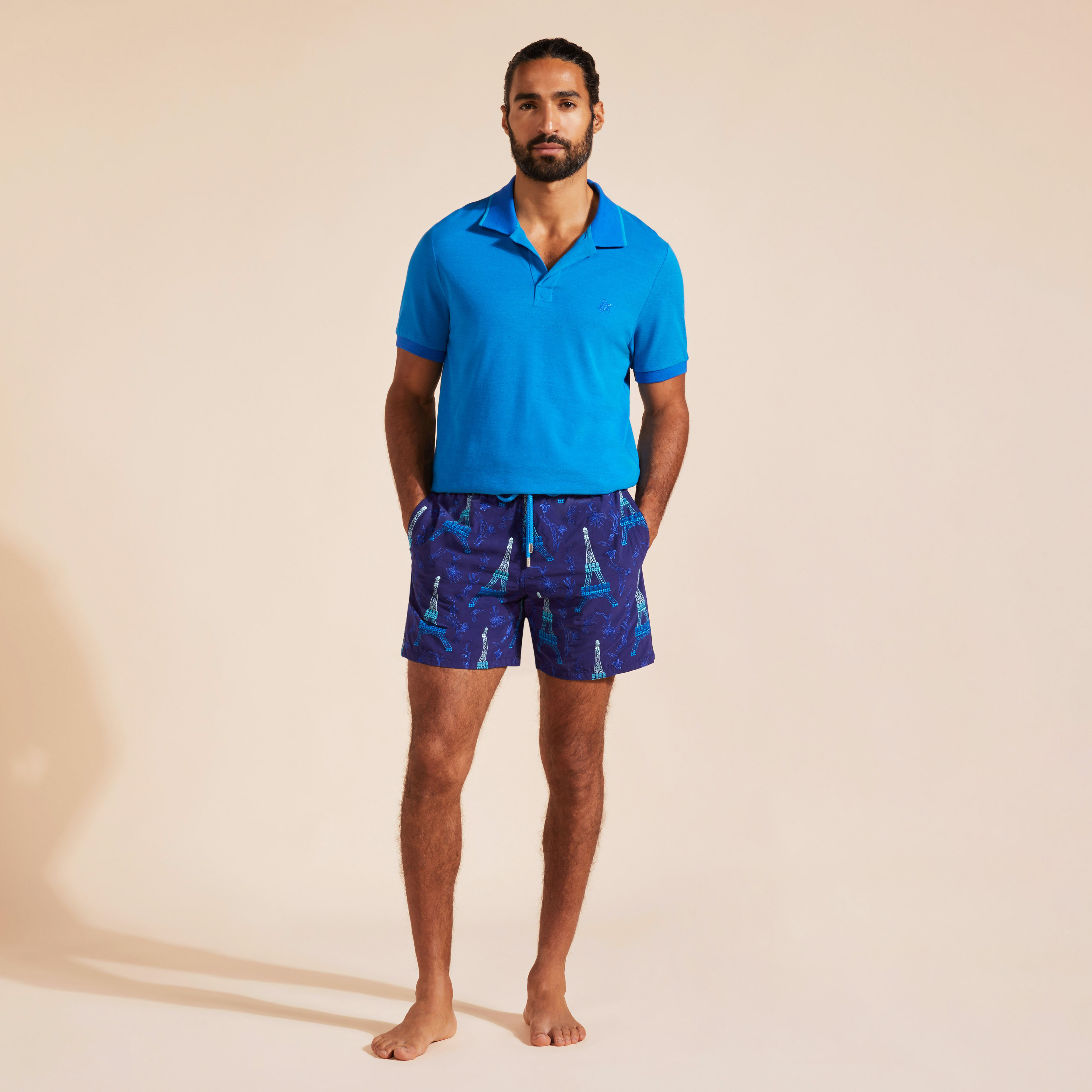 Maillot de Bain Homme Brodé Poulpe Eiffeil | Short de Bain Homme Vilebrequin