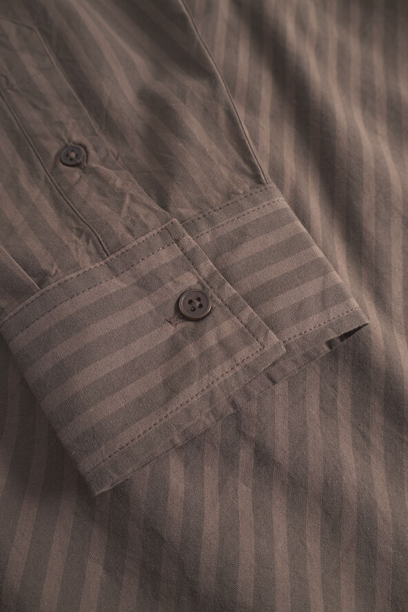 Wood Wood WWDay Striped Shirt Brown stripes