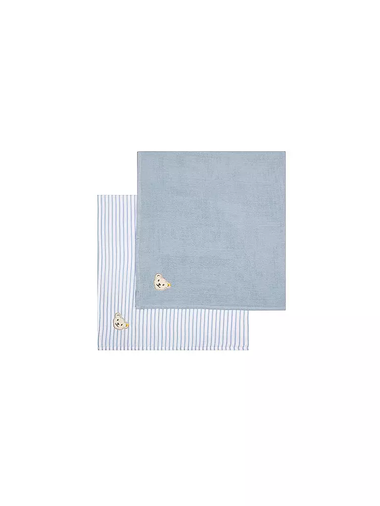 STEIFF Baby Mullwindel 2er Pkg hellblau