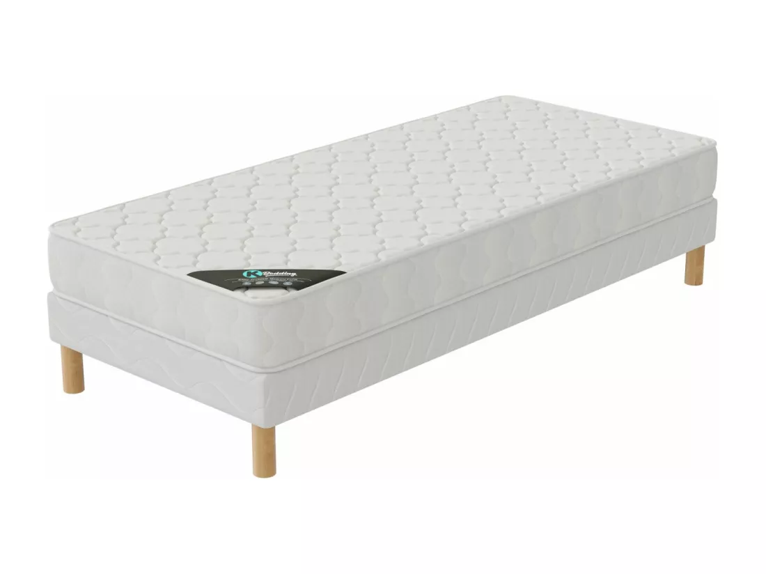 Ensemble matelas Confort + sommier 90x190 hauteur 17cm