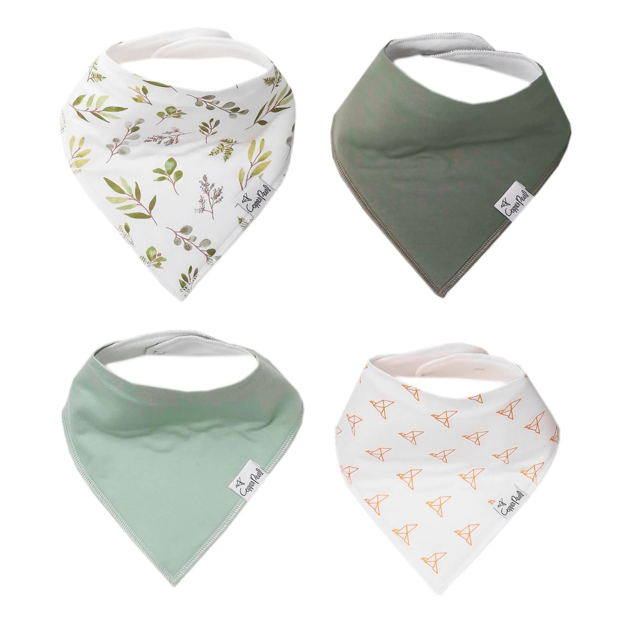 Copper Pearl Bavoirs Paquet de 4 - Feuilles Haven