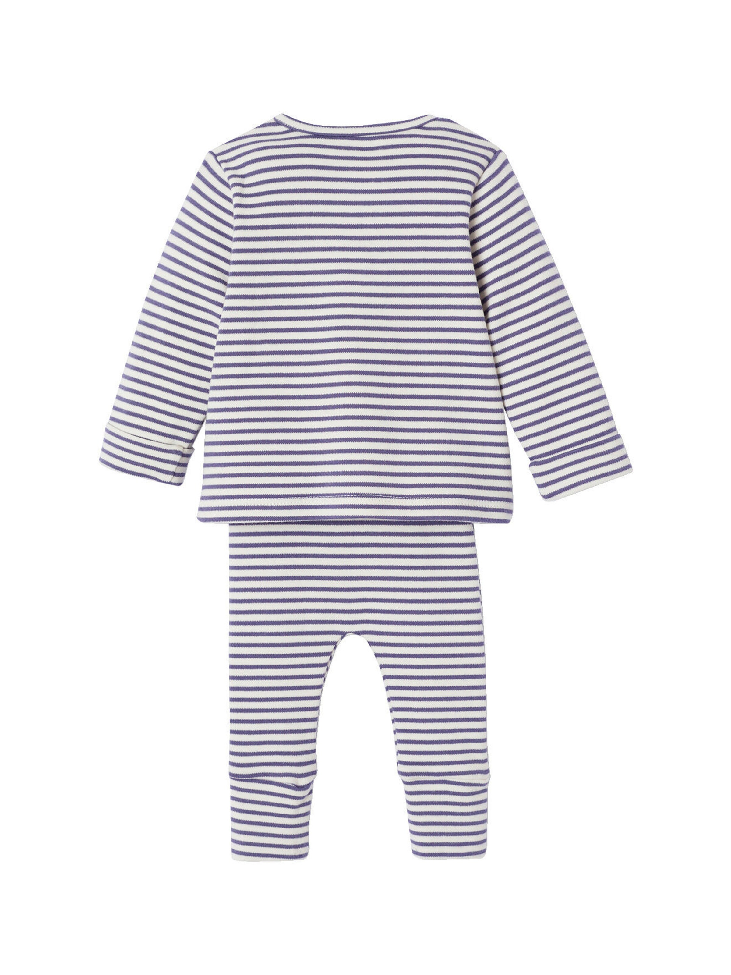 Vertbaudet Bio-Kollektion: Mitwachsendes Baby-Set für Neugeborene, 4 Teile blau