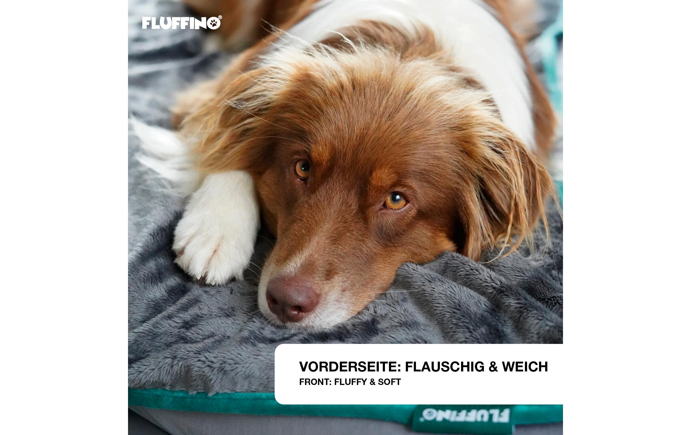Hunde-Decke 150 x 100 cm, GrauHunde-Wendedecke