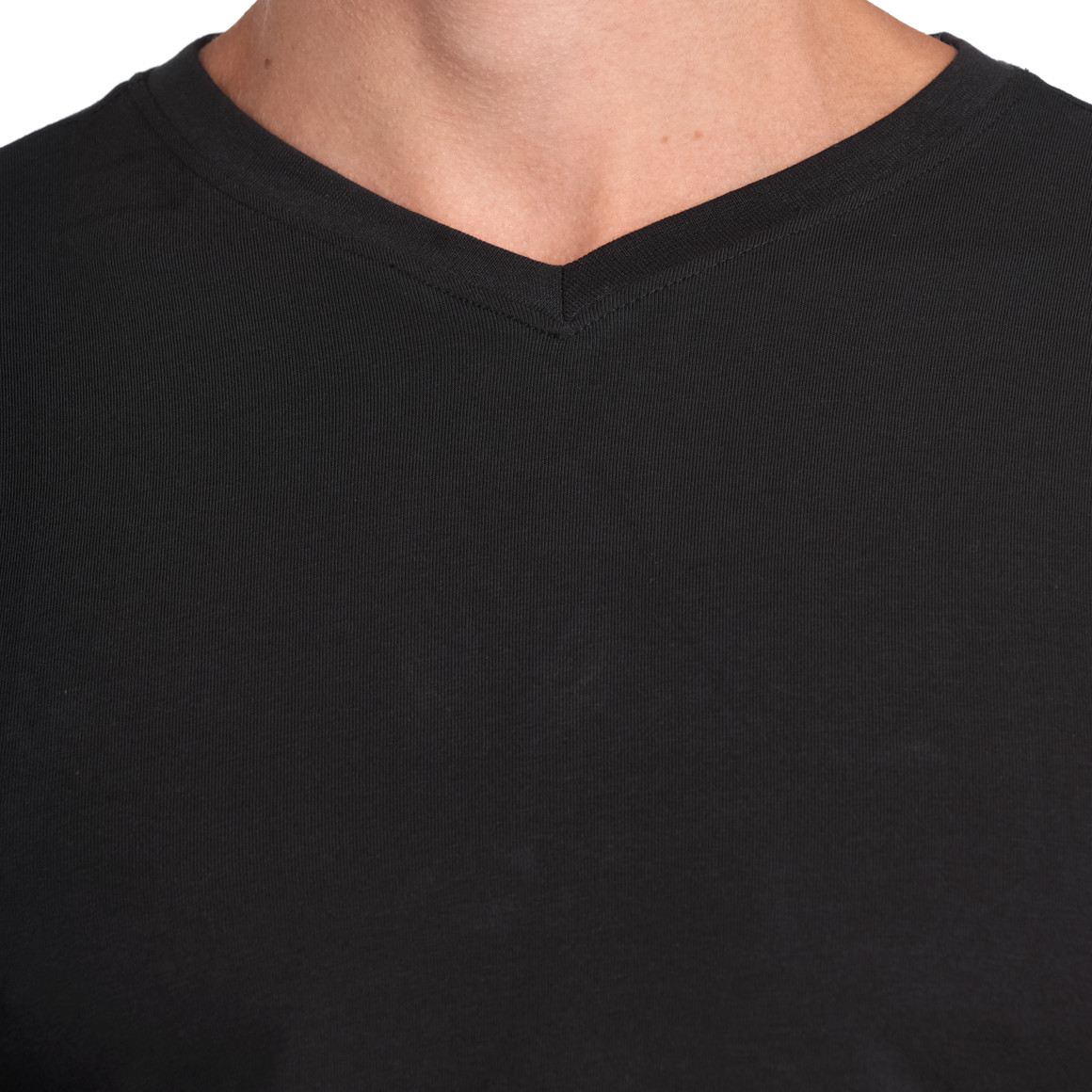 VanVaan 2 Herren T-Shirts mit V-Ausschnitt schwarz