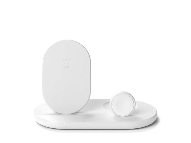 Belkin BoostCharge - Trådløs opladningsstander - 7.5 Watt - sort - for Apple AirPods; AirPods Pro; iPhone 11, 12, 7, 8, SE, X, XR, XS, XS Max; Watch