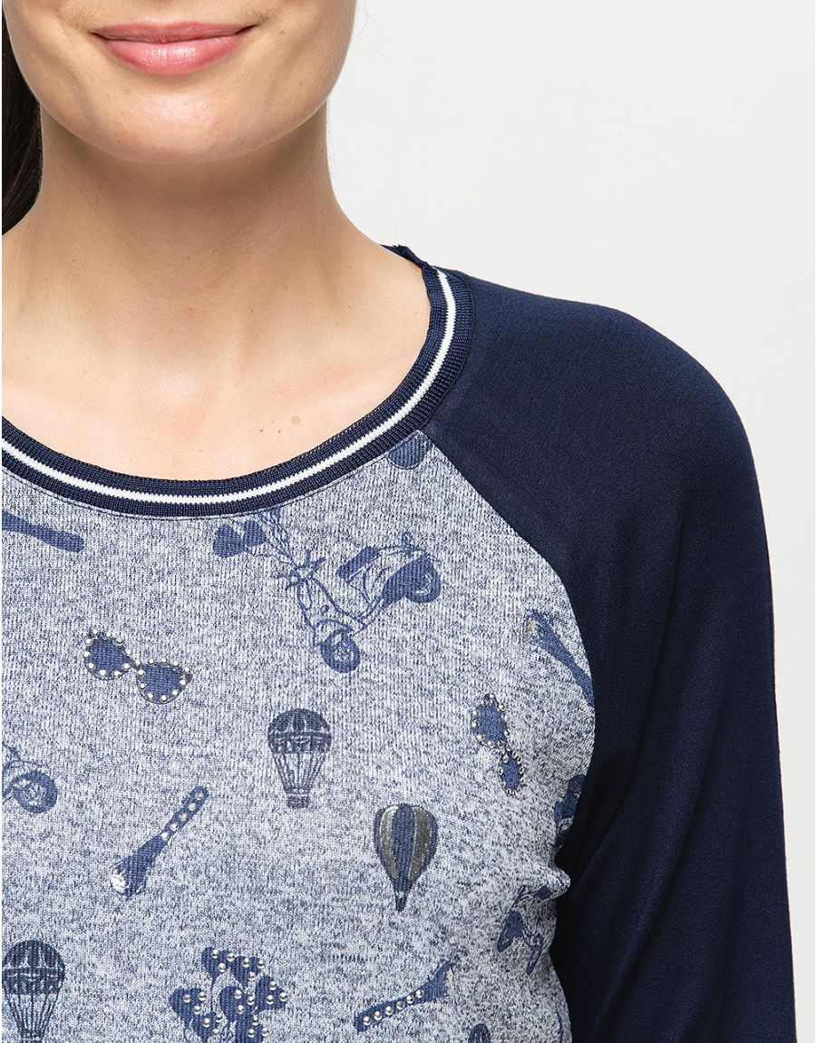T-shirt gris marine