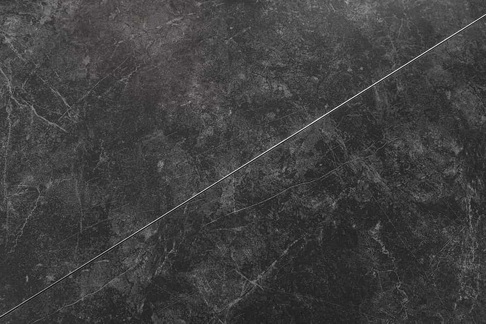 Ausziehbarer Esstisch CONCORD 180-230cm graphit grau Keramik schwarz Metall