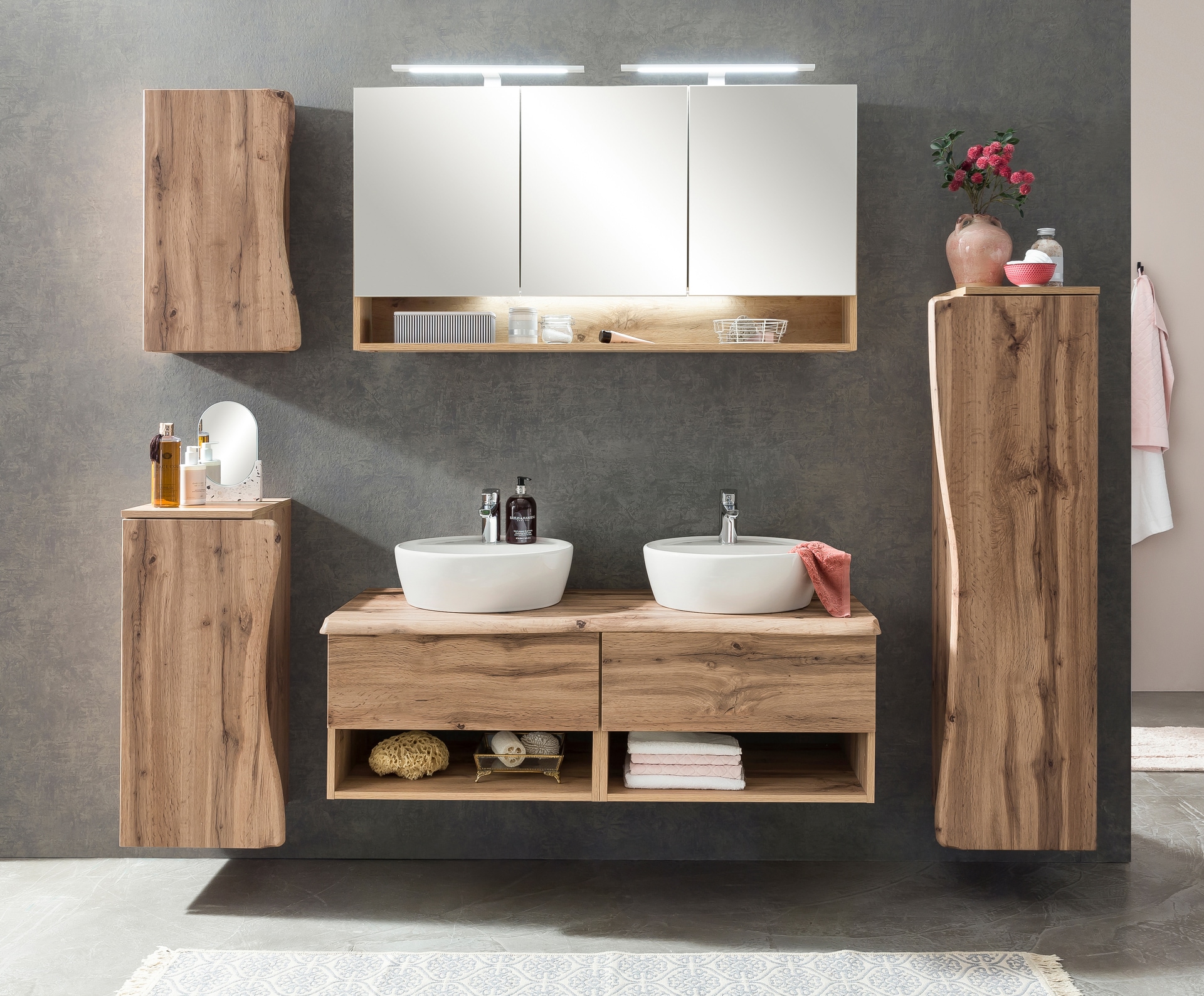 Bad-Hängeschrank ANTWERPEN braun 30cm