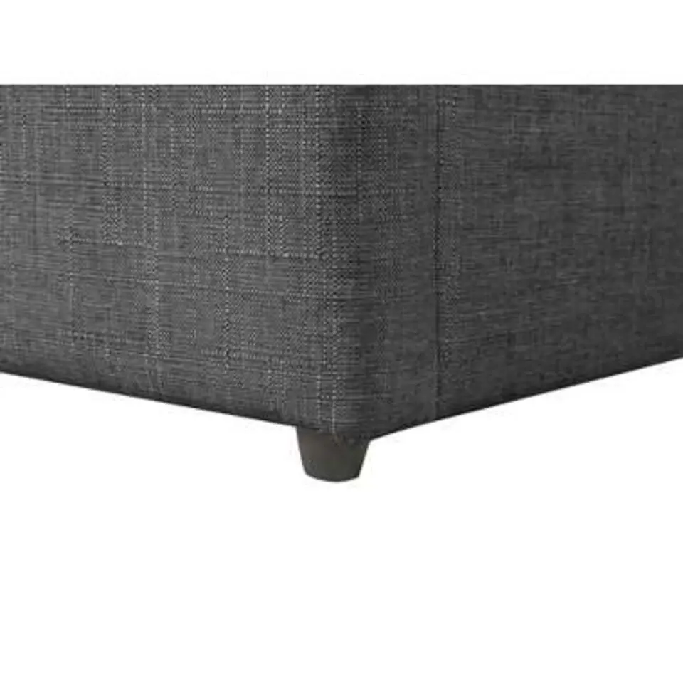 DINAN - Tweepersoonsbed - Grijs - 160 x 200 cm - Polyester