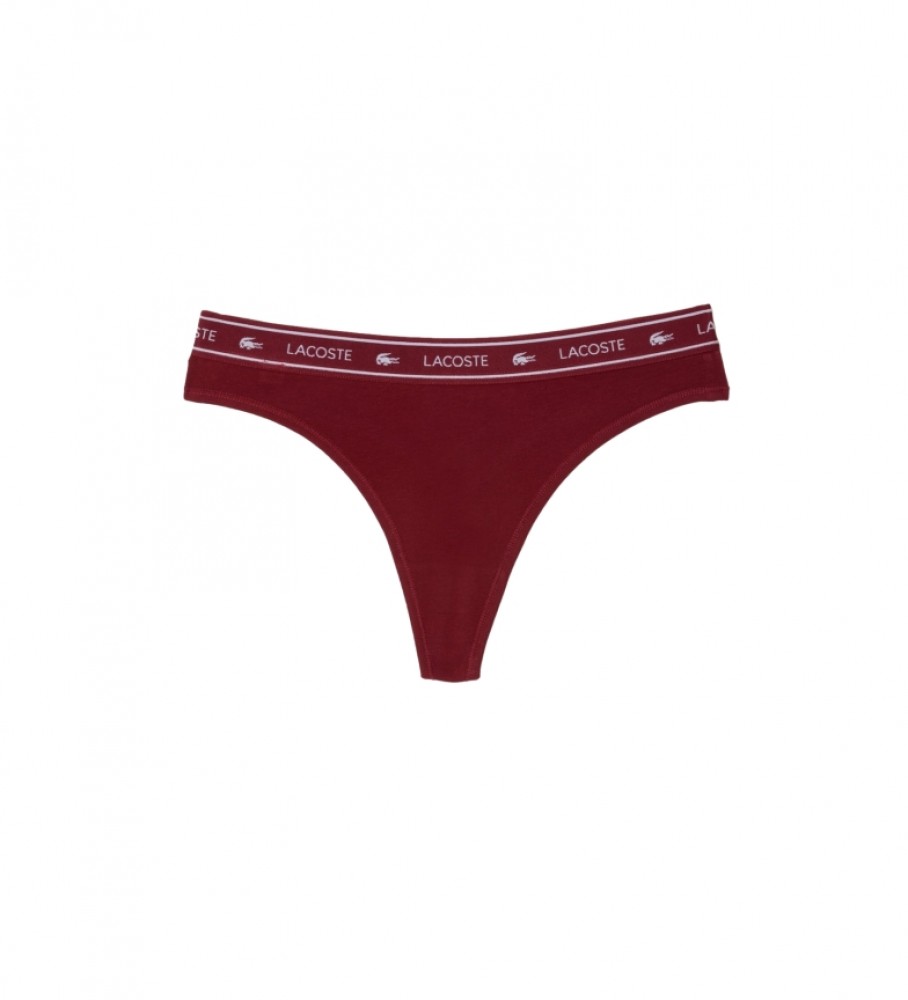 Lacoste Tanga Marca bordô