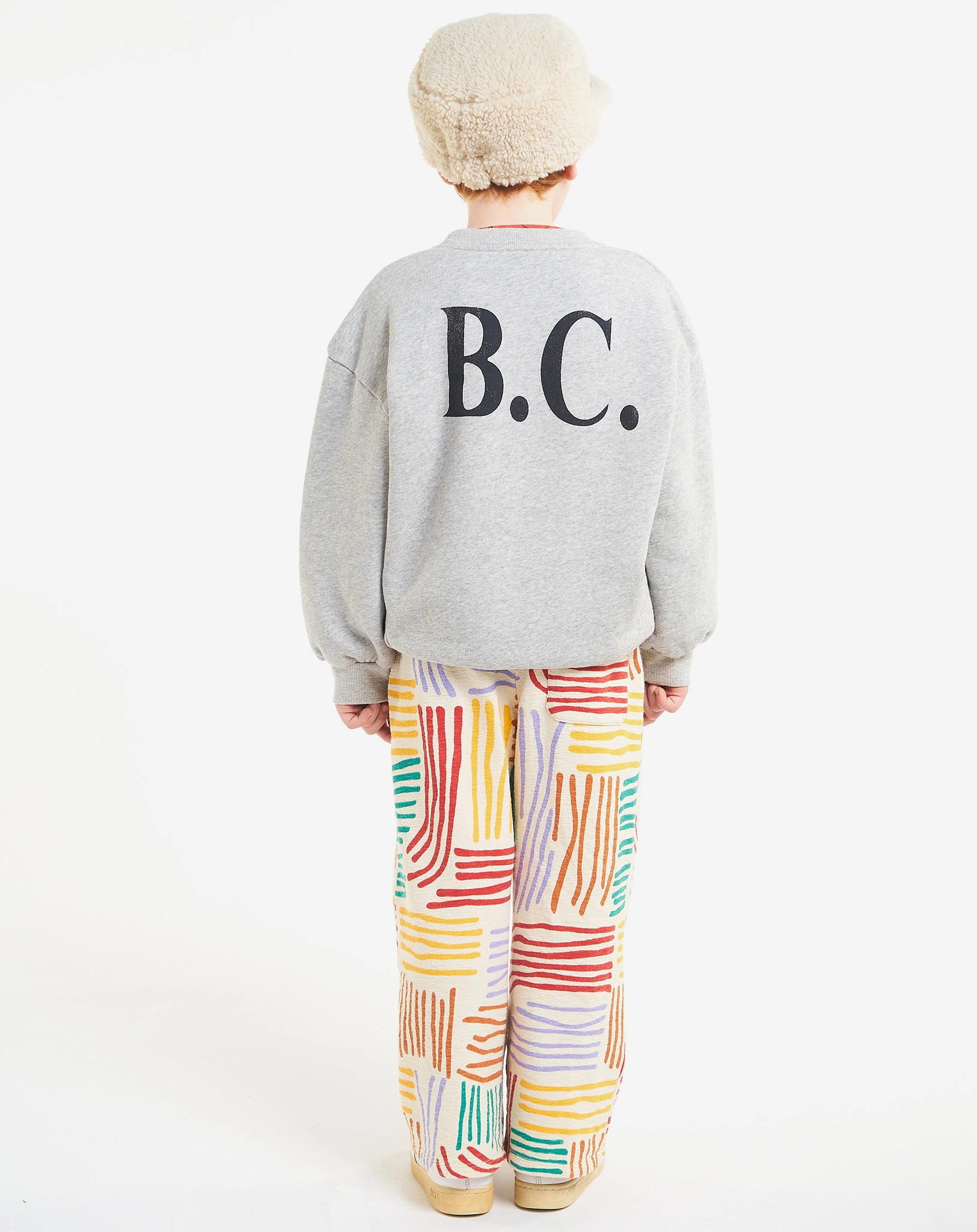 Sweatshirt CAT O'CLOCK in light heather grey