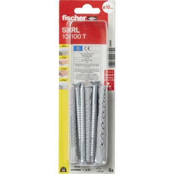 Fischer Constructieplug SXRL 10x100mm met torx schroef 4 stuks