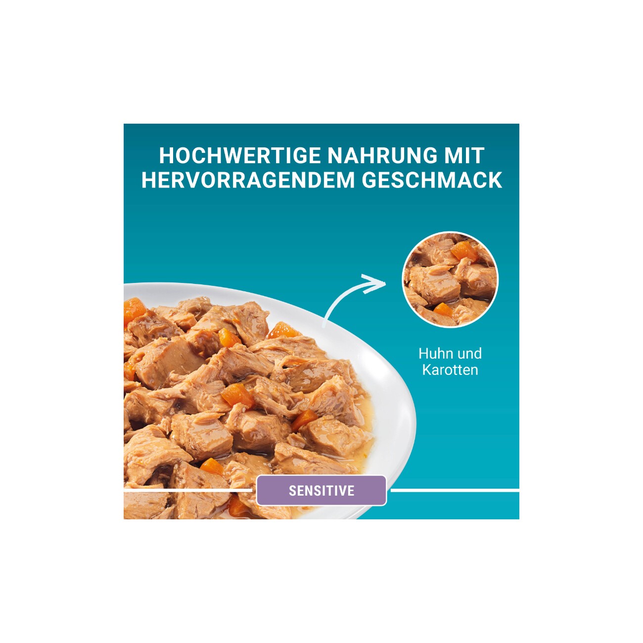 Purina ONE SENSITIVE Nassfutter Katze Adult zarte Stückchen in Sauce 8x85 g