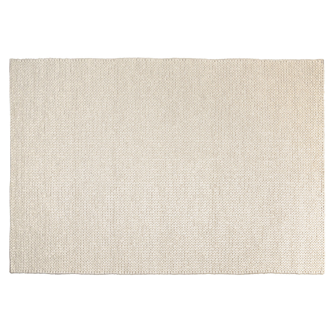 Macabane Tapis en Laine tissée Quentin écru - 290x200 cm