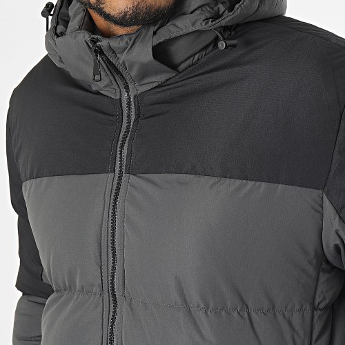 Doudoune Capuche Gris Anthracite
