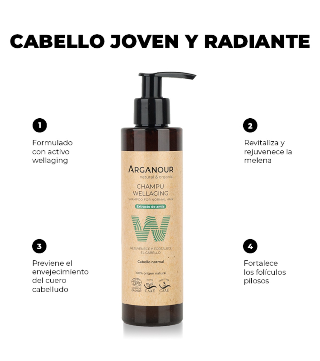 Arganour - Champô rejuvenescedor Weallaging - Cabelo normal