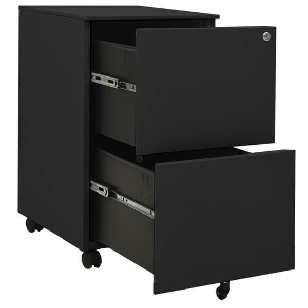 vidaXL Mobilt arkivskap antrasitt 39x45x67 cm stål