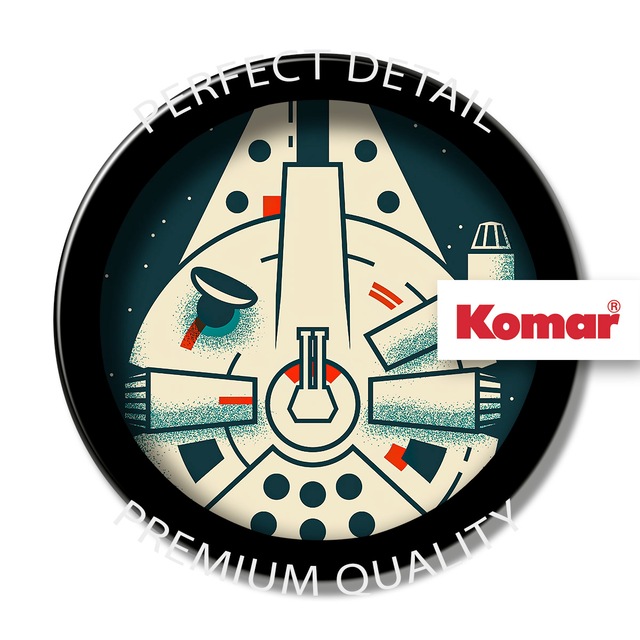 Komar Wandbild »Star Wars Geeky Millennium Falcon« Disney Set, 1 Stk. tlg. 50 x 70 cm (Breite x Höhe) - Kinderzimmer, Dekoration
