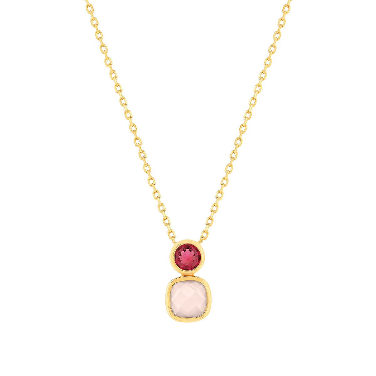 Collier plaqué or zirconias 45 cm