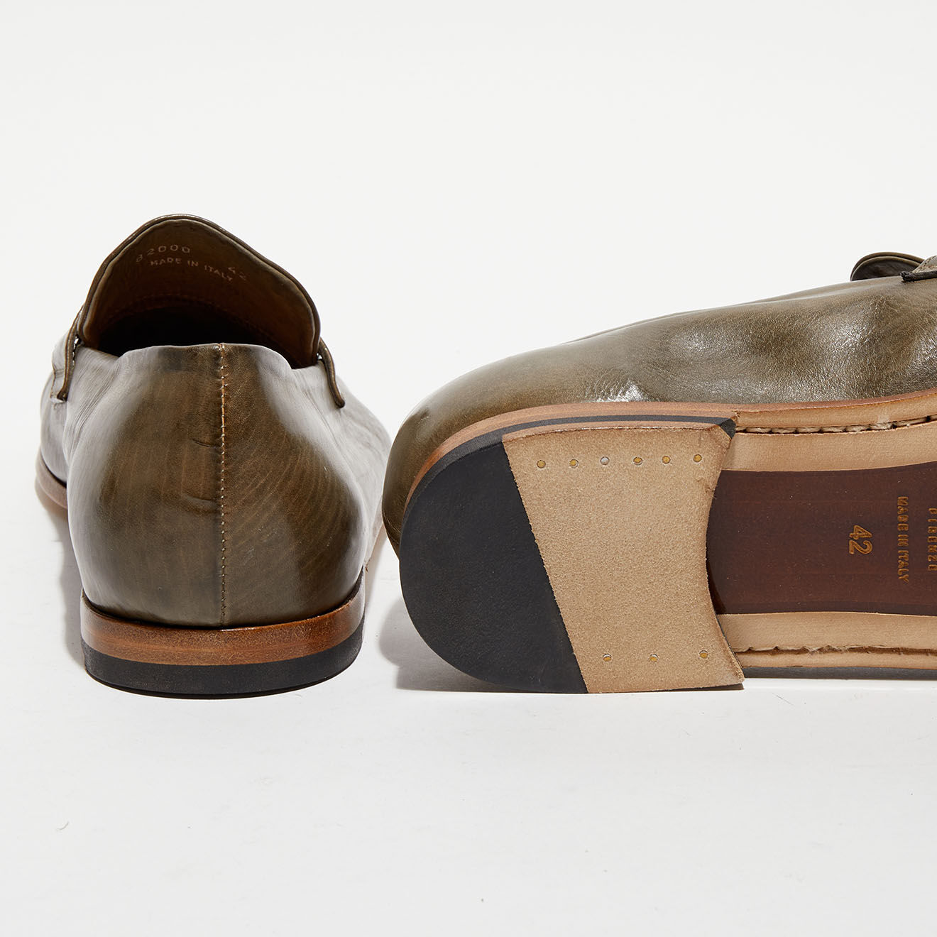 Sturlini Mocassins en cuir brenta carver vertes