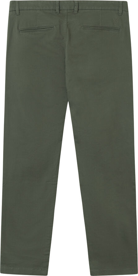Knowledge Cotton Apparel LUCA slim twill chino pants - GOTS/Vegan Grøn