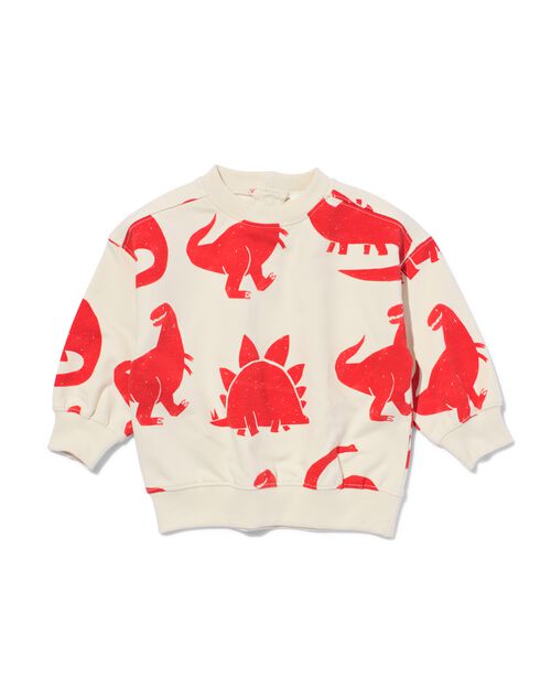 sweat dinosaures pour bébé  écru
