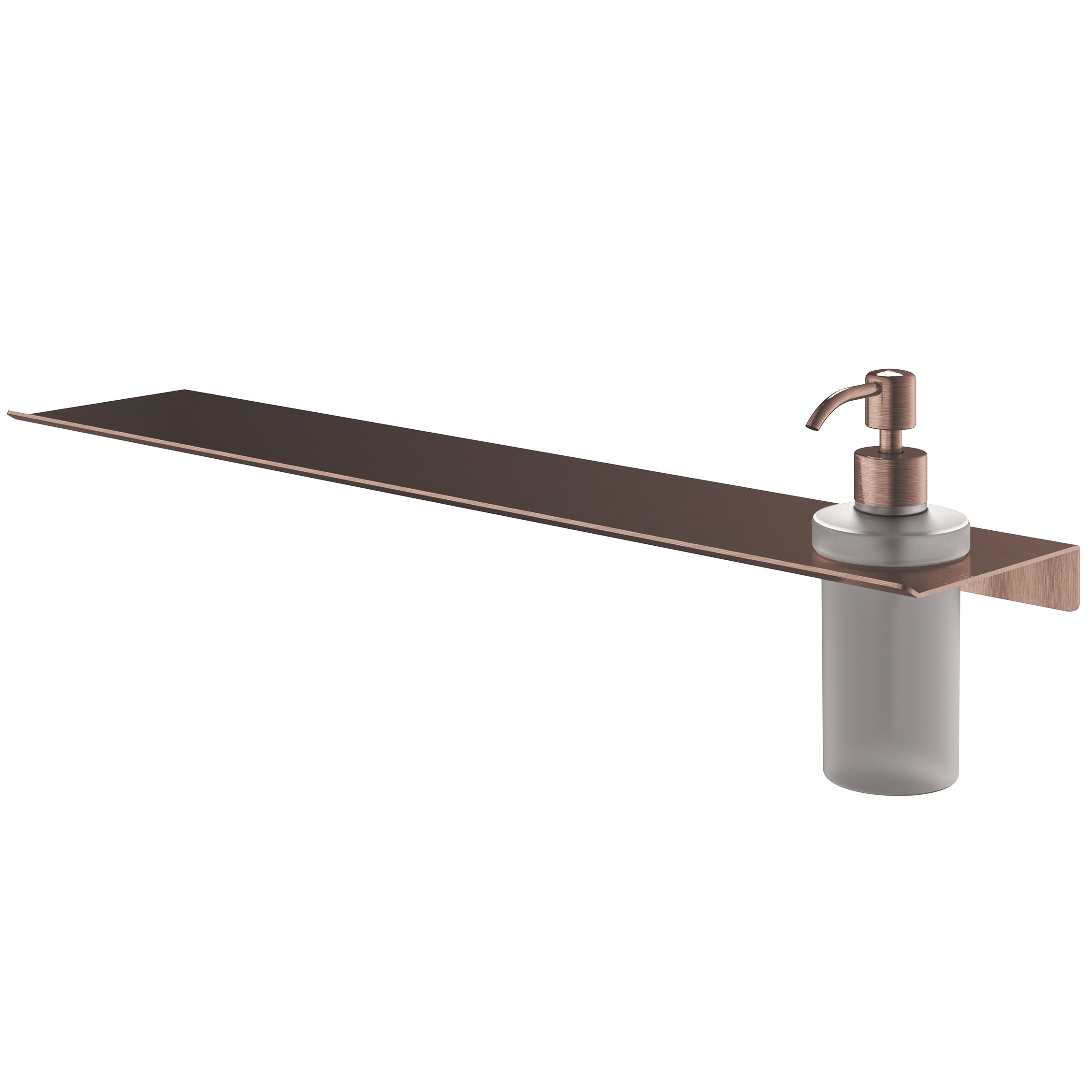 Hotbath &More zeepdispenser glas voor planchet koper geborsteld PVD
