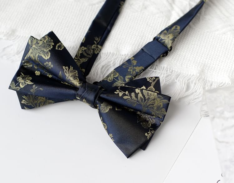 Prodigy - Vlinderdas met bloemenjacquard