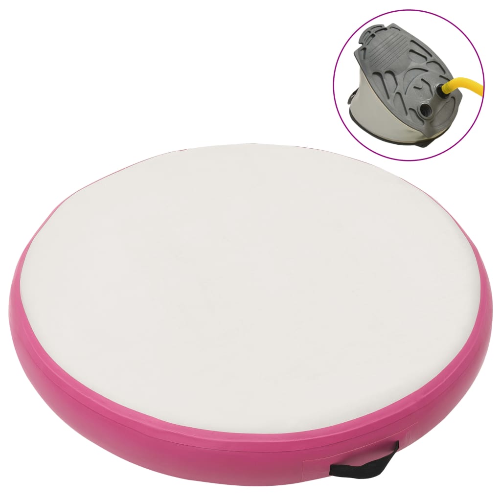 Colchonete inflável de ginástica Vidaxl com bomba, 100x100x20 cm