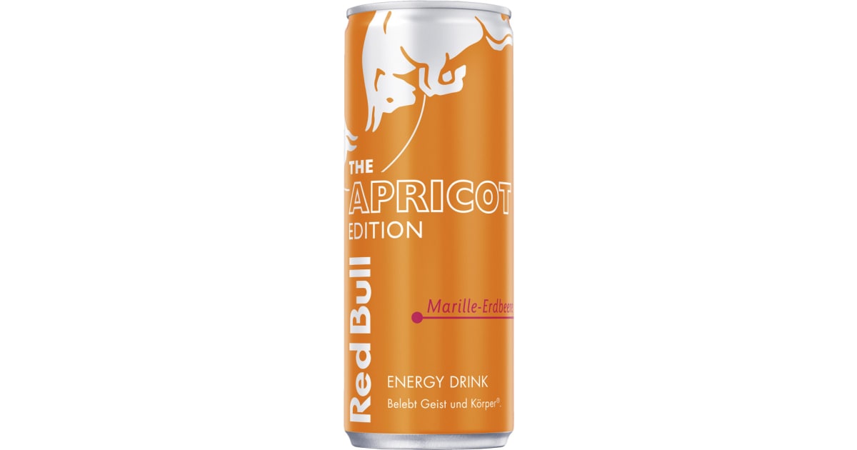 Red Bull Energy Drink The Apricot Edition Marille-Erdbeere 0,25 Liter Dose (Einweg)