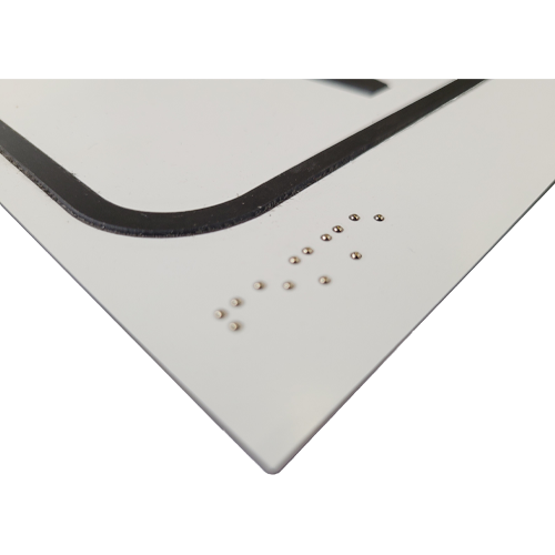 Panneau relief et braille Numéro 7 - Fond blanc