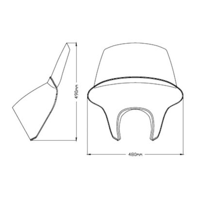 Tête de fourche Puig BATWING SML touring (noir brillant) - Uni