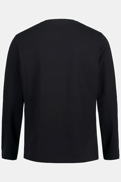 JP 1880 Langarmshirt, Basic, Langarm, V-Ausschnitt, bis 8 XL