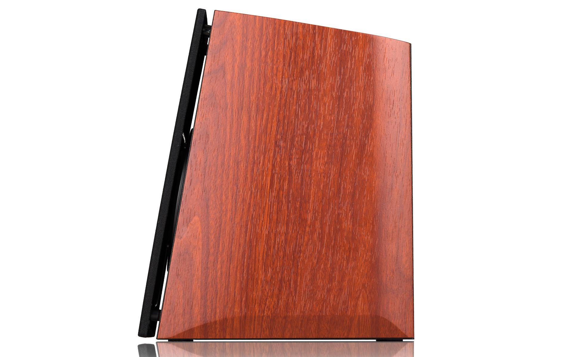 Regallautsprecher Paar R2000DB Braun<br>Aktive 2.0 Regallautsprecher mit 120 Watt Ausgangsleistung, Bluetooth, 2x Cinch- und 1x Optisch Eingängen