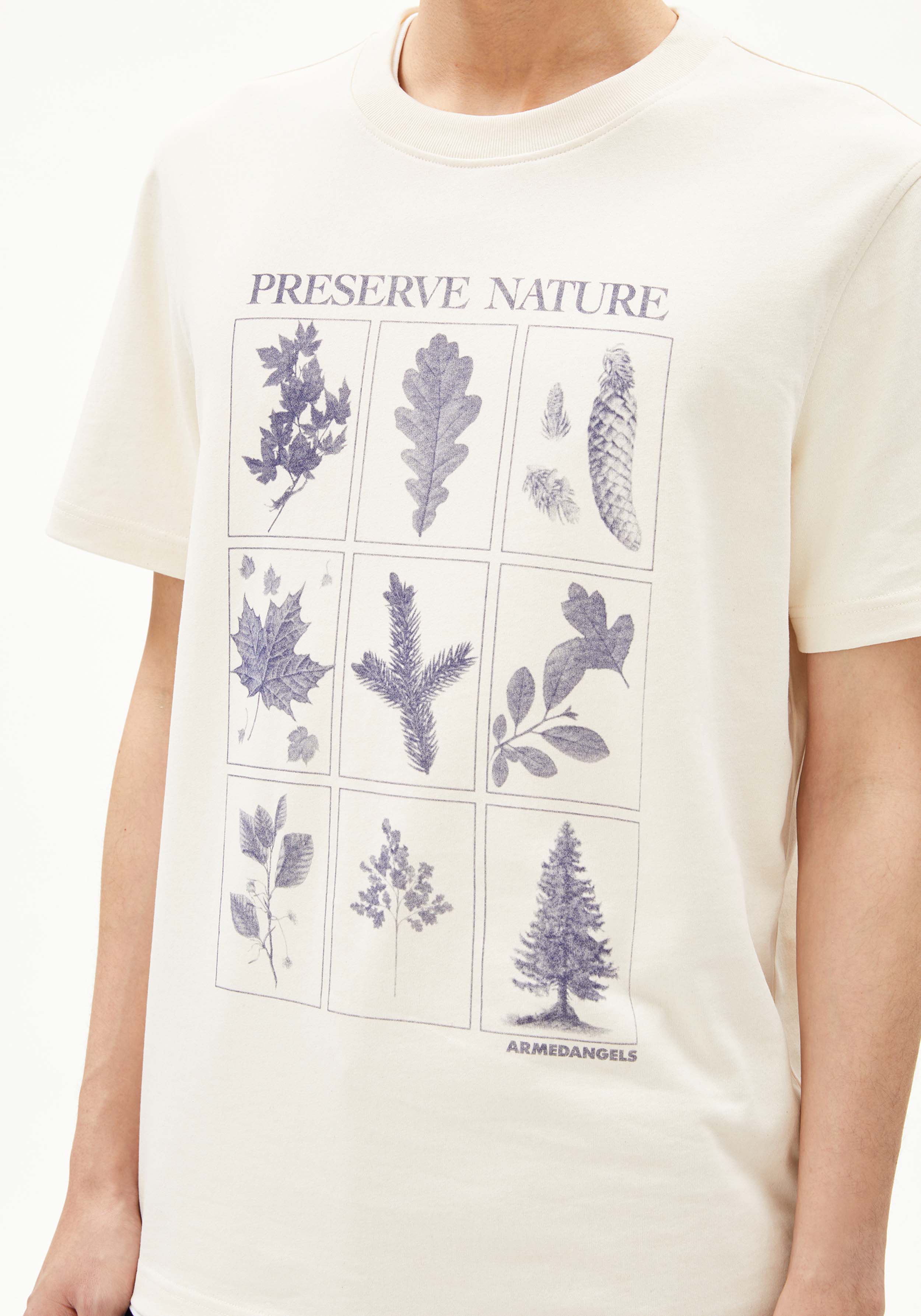 Armedangels T-Shirt Maarkos Preserve Pure